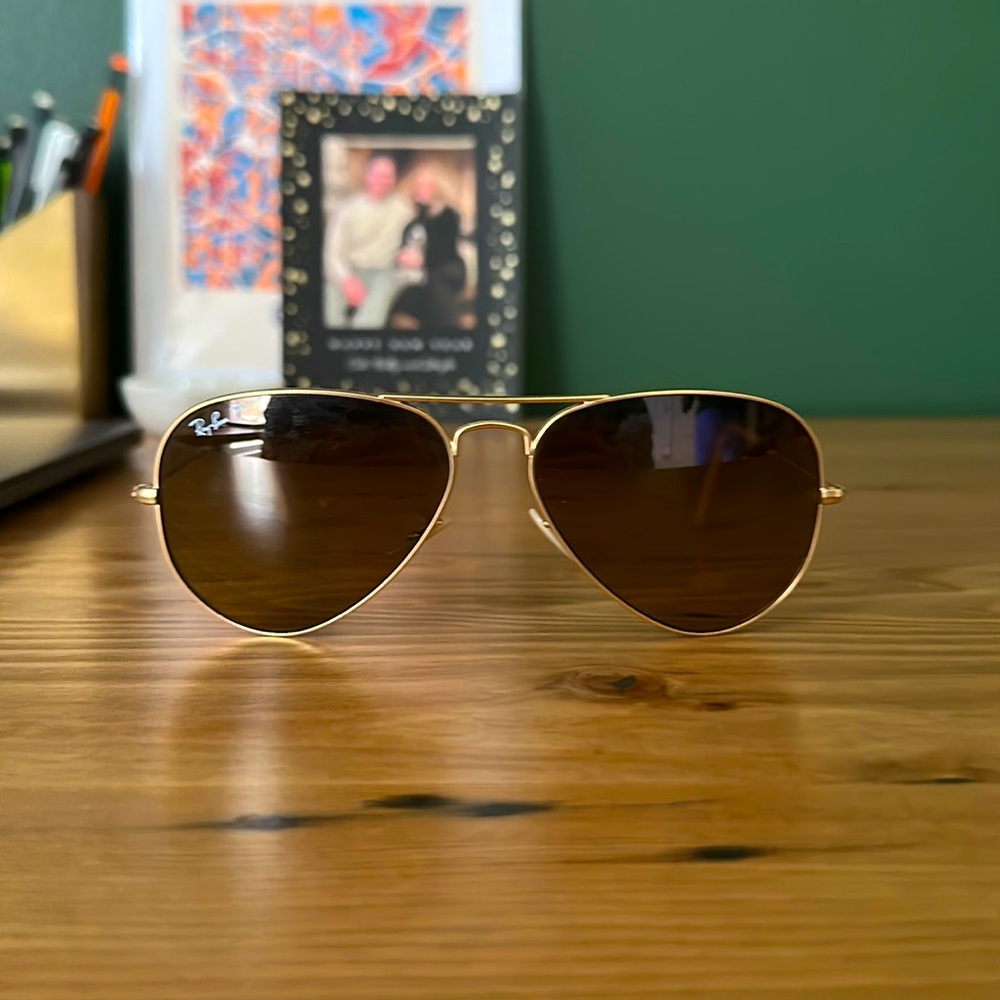 Ray Ban polarized aviator sunglasses womans